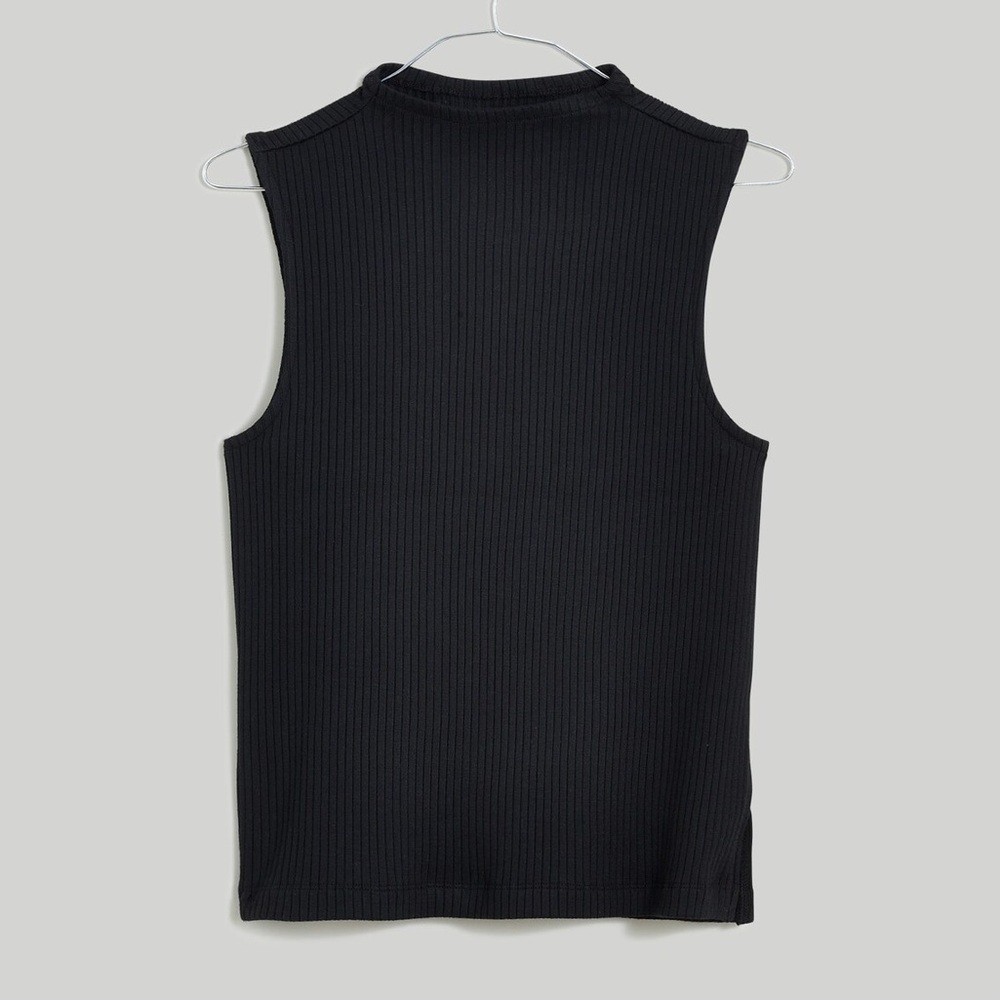 Madewell side-slit mock neck tank - size M - NWT